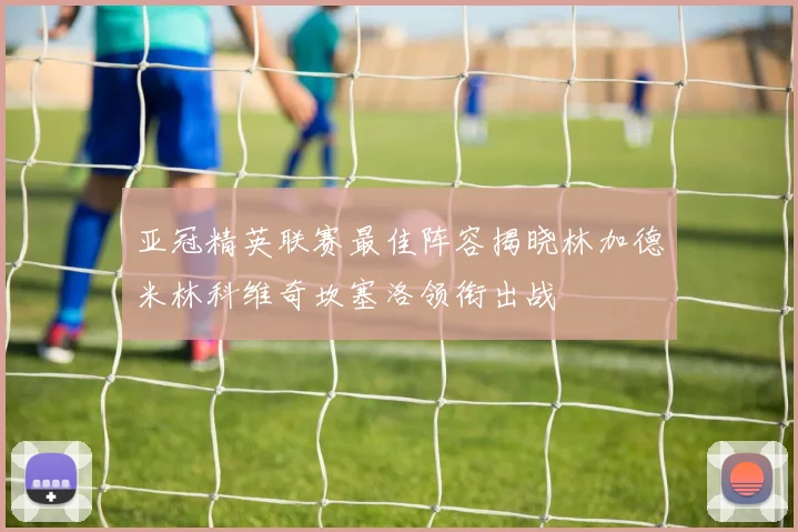 亚冠精英联赛最佳阵容揭晓林加德米林科维奇坎塞洛领衔出战